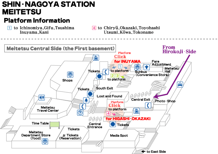 meitetsu shin-nagoya station map